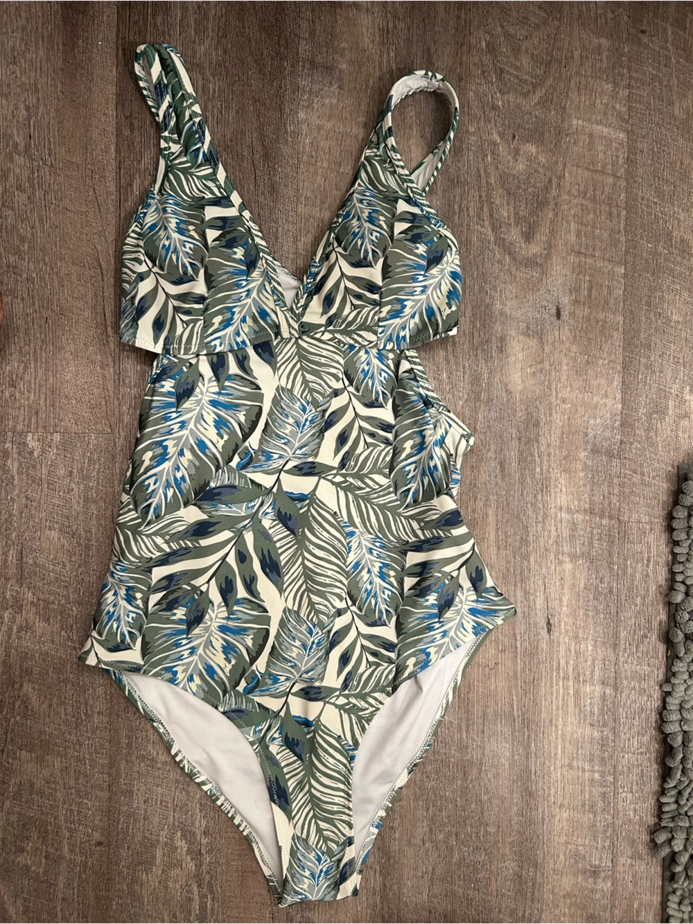 Cupshe Green Leaf Print One-Piece